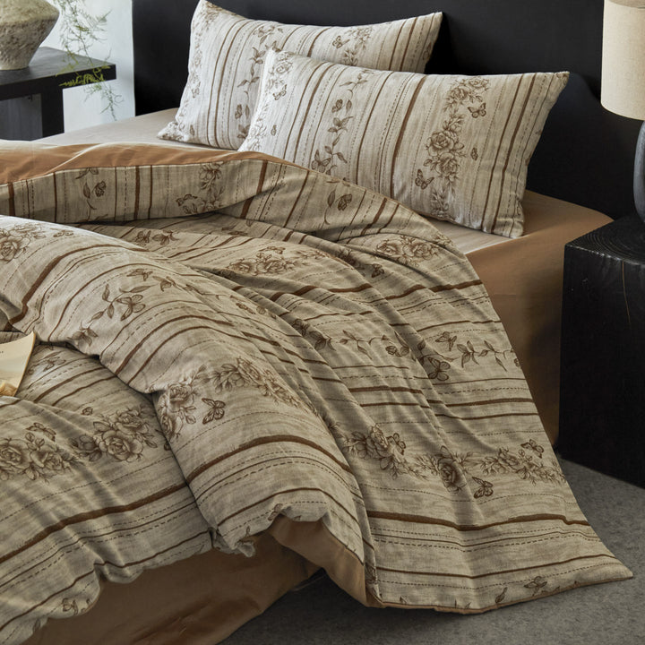 Full cotton bedding set, 4-piece, vintage style