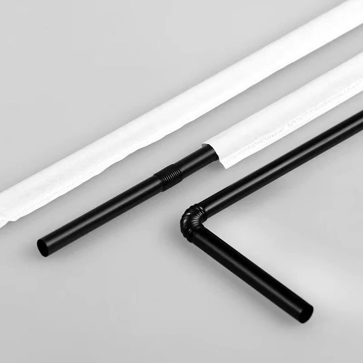 Plastic drinking straws, individually packed