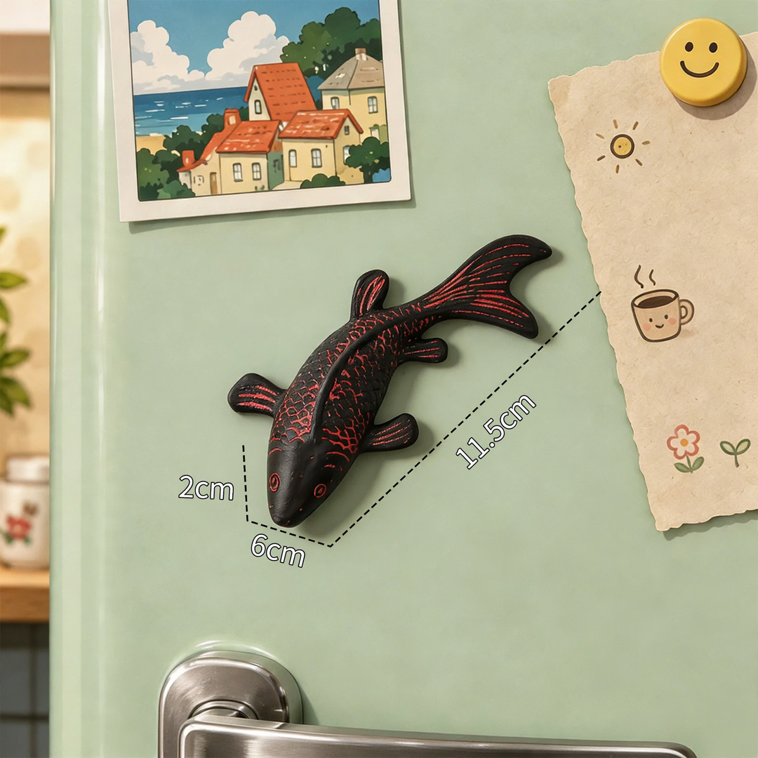 Resin magnets, Chinese style with koi motifs