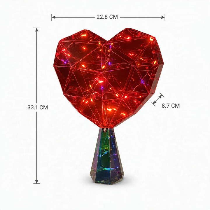 LED Heart Decoration for Christmas Tree Topper