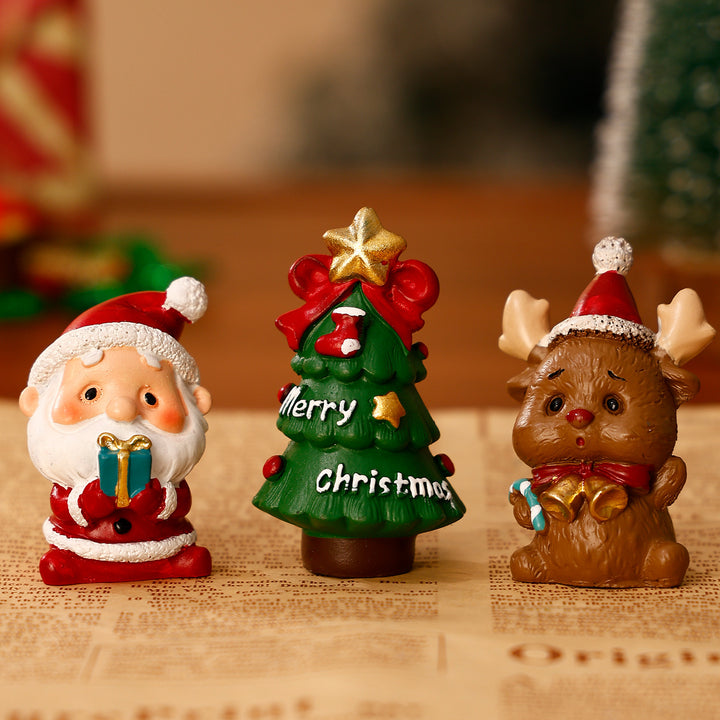 Decorative Christmas figures made of resin