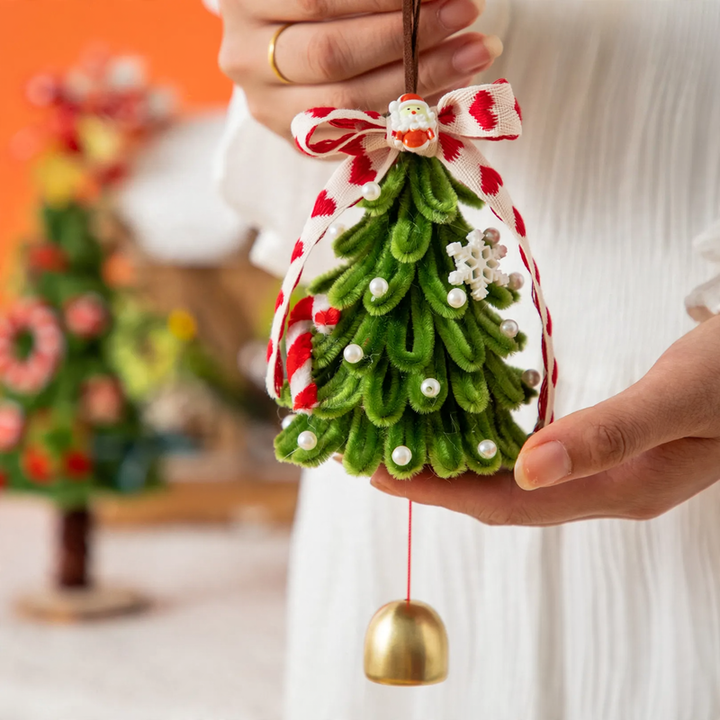 DIY Christmas Tree Table Decoration made of Bendable Plush