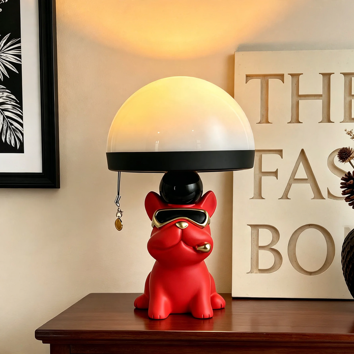 French Bulldog Table Lamp with Pull Switch