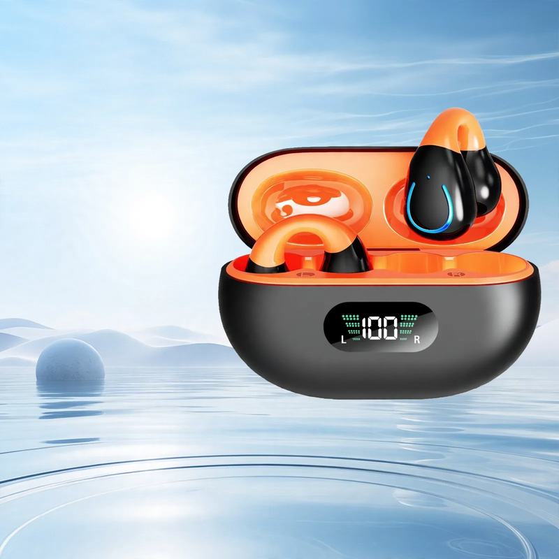 Clamp Earbuds Bluetooth, non-invasive, noise cancellation