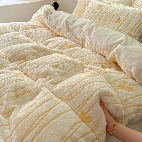 Milk fiber bedding, 4-piece, floral pattern, winter