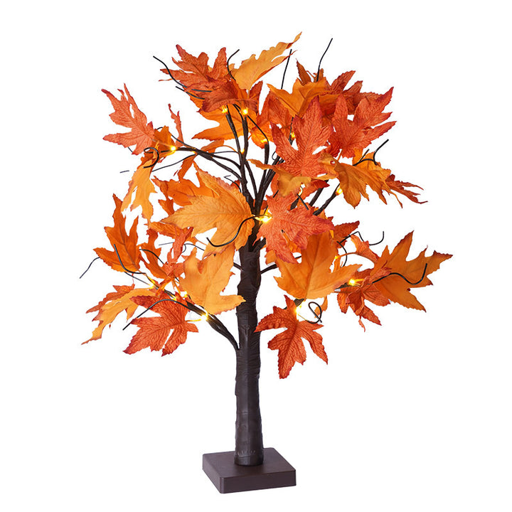 LED tree light with maple leaves