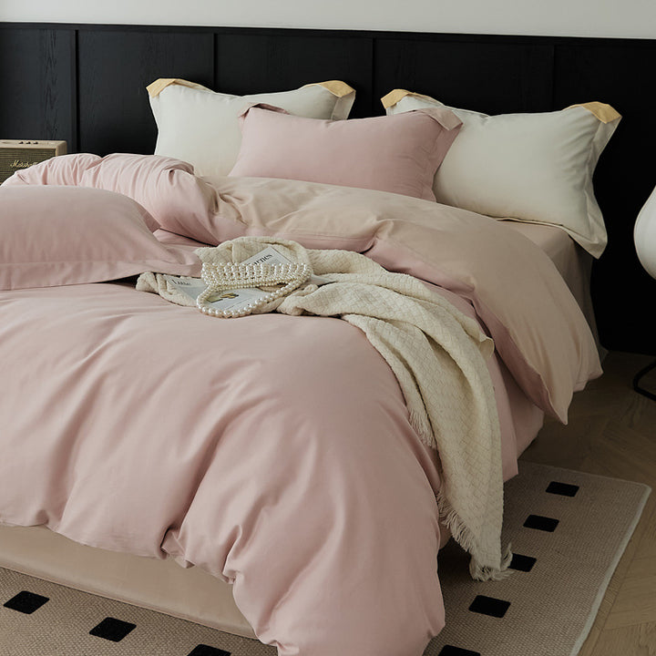 Cotton bedding set, brushed, 4-piece