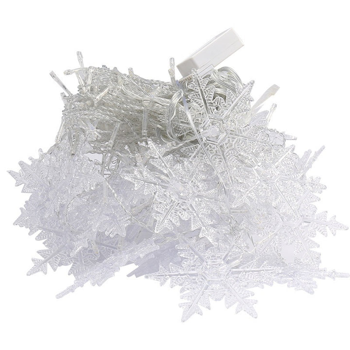 LED Snowflake Curtain Lights