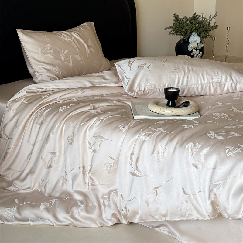 Lyocell bedding with embroidery, 100s, summer