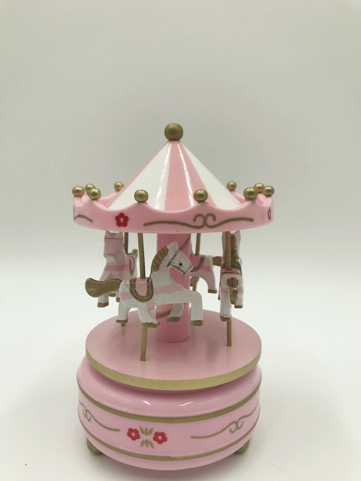 Decorative carousel music box with painting