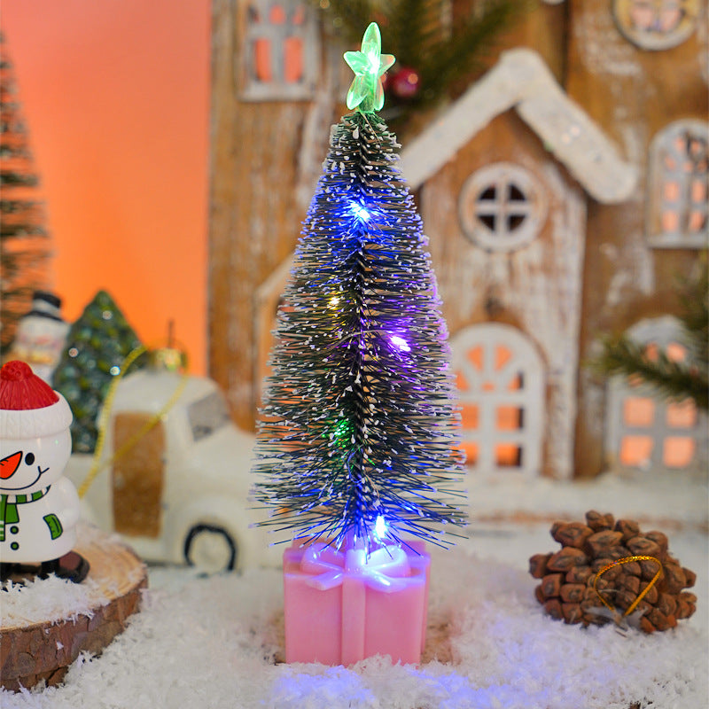 LED Christmas Tree Night Light with Gift Design