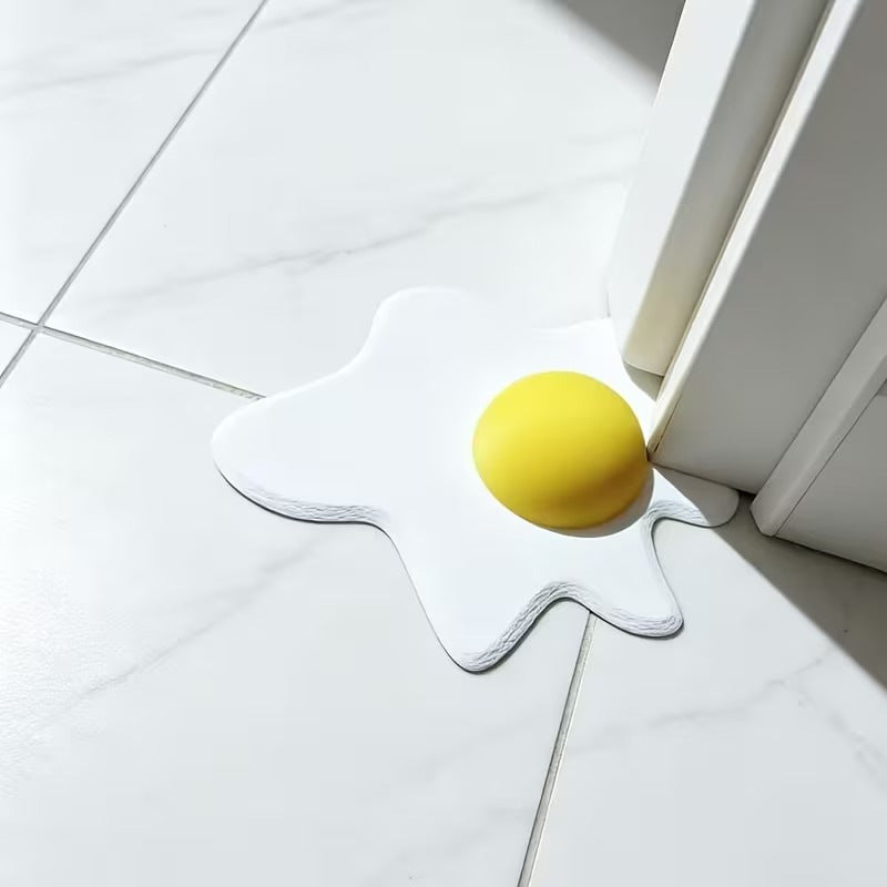 Doorstop in fried egg look, 3D print