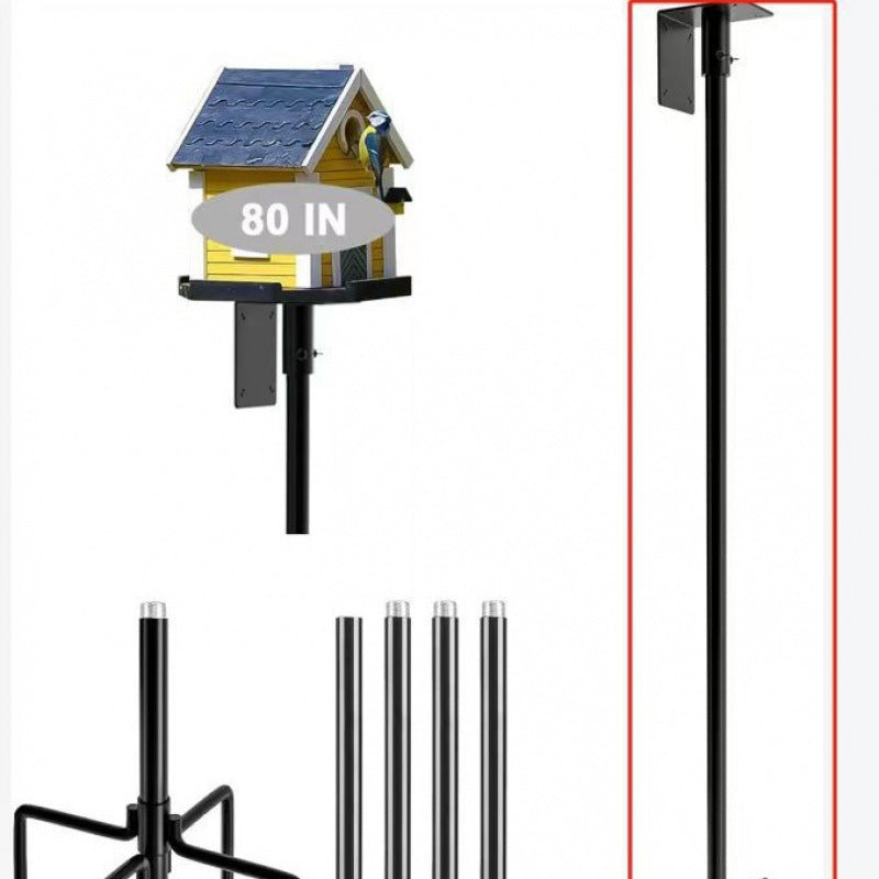 Geometric birdhouse made of metal