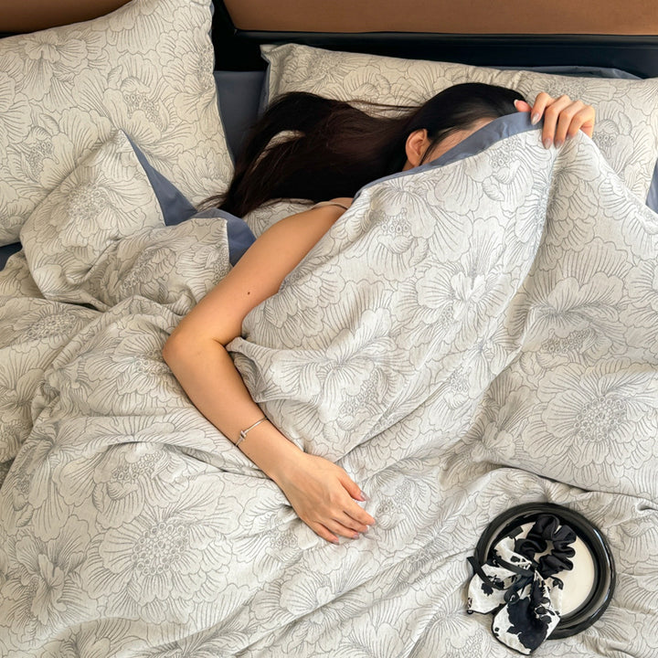 High-quality cotton bedding set, brushed, for all seasons