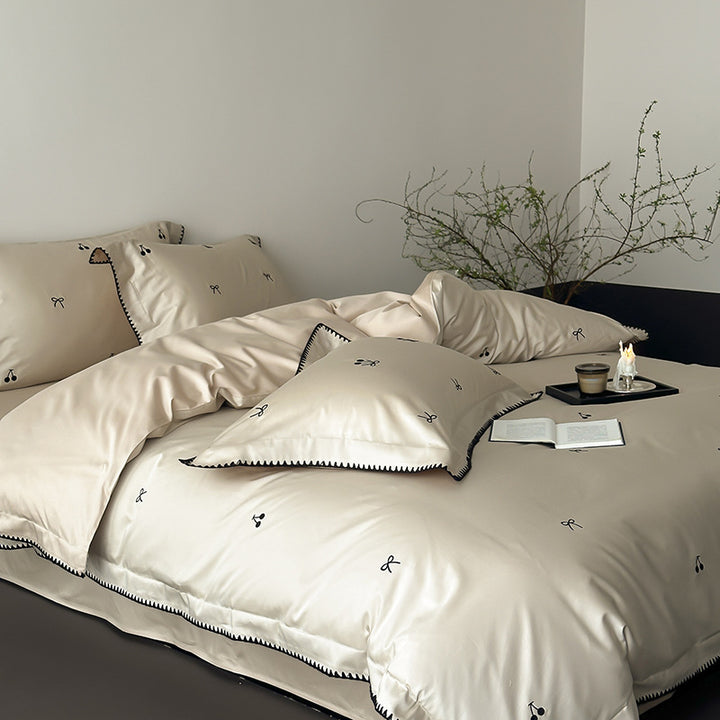 Australian cotton bedding, satin binding