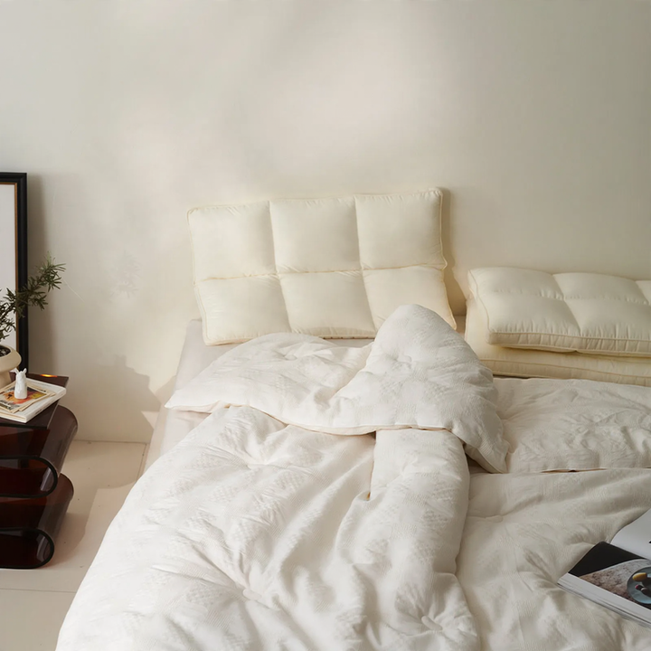 Soy fiber duvet, cotton cover, various weights