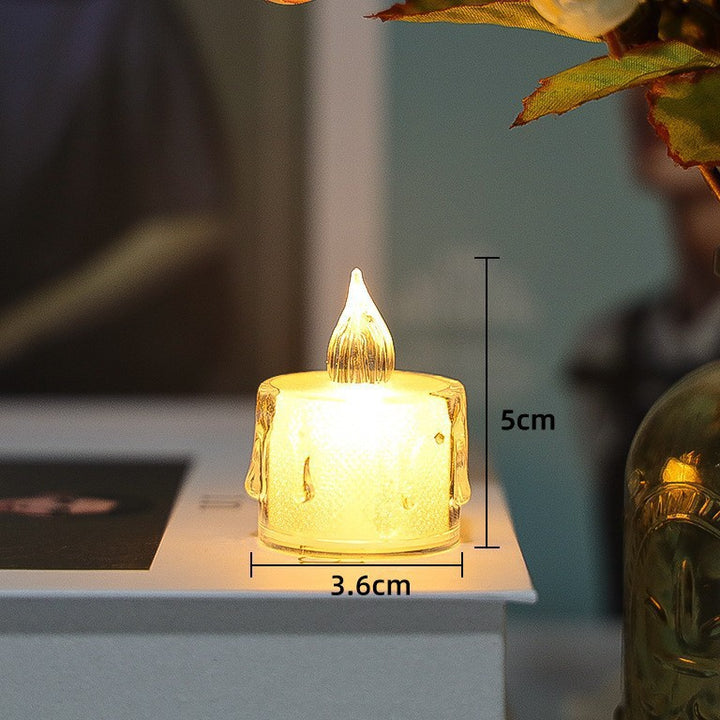 LED tealight with transparent housing, PS plastic