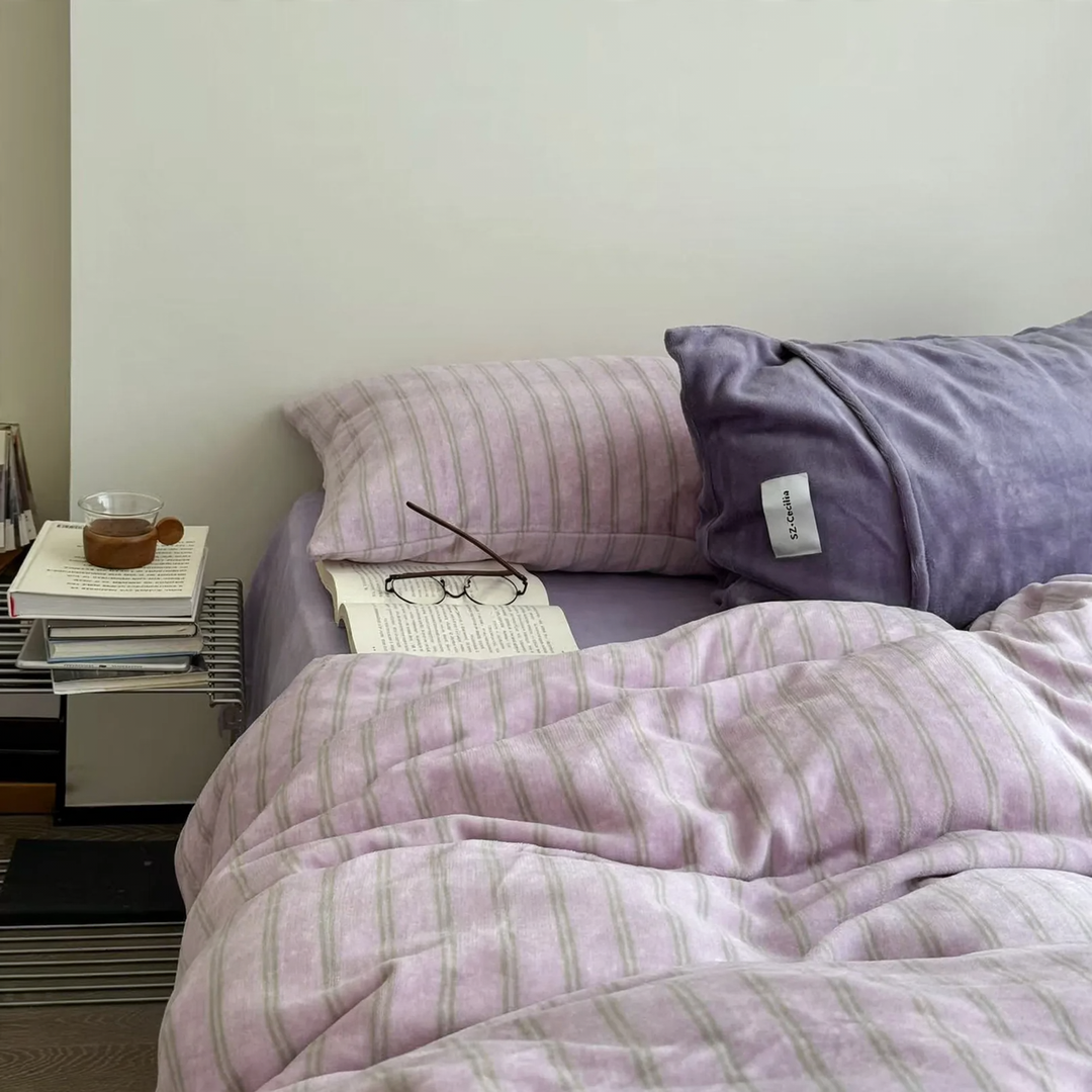 Bedding set made of cotton, 4-piece