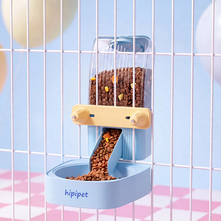 Hanging water and food bowl dispenser for pets