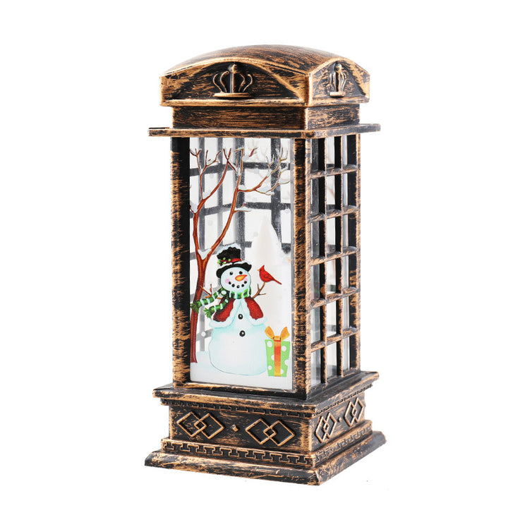 Decorative LED lantern with Christmas motif