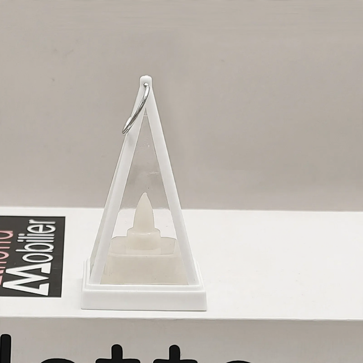 Decorative LED lantern in triangle design for festive occasions