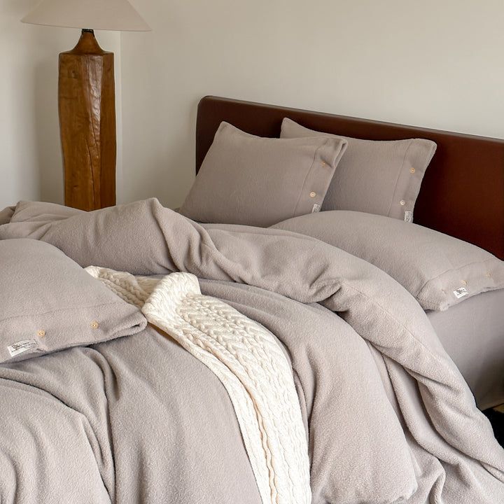 Elegant winter bedding set, cashmere look, warm