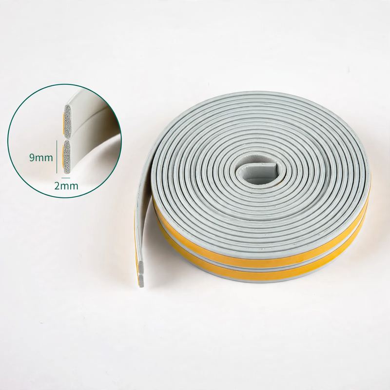 Door gap sealing strip for interior doors