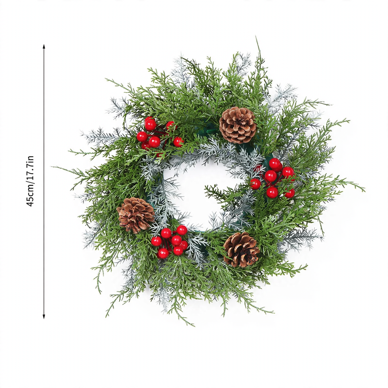 Artificial Christmas wreath made of plastic, 10-30 cm
