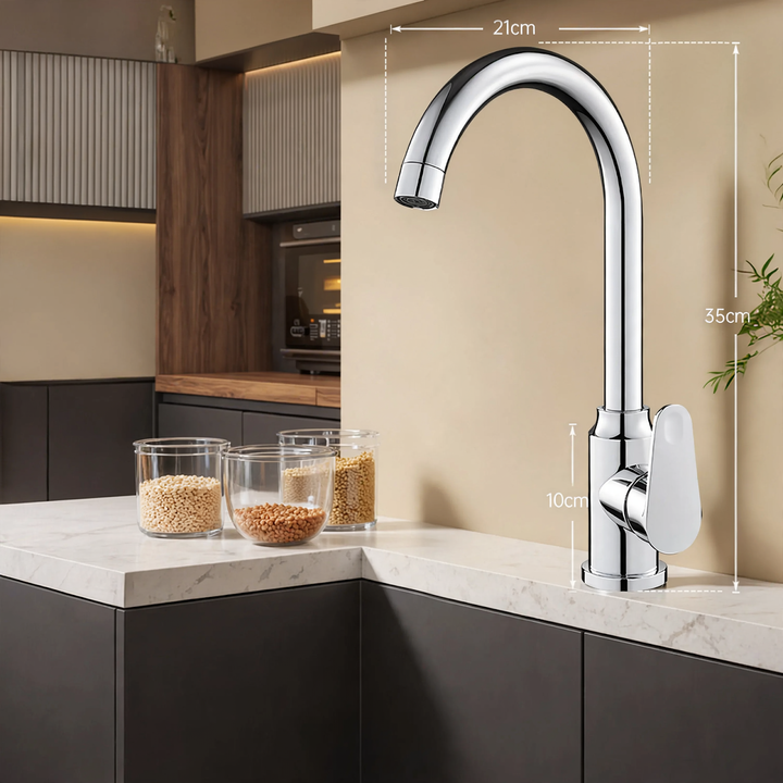 Pull-out kitchen faucet with ceramic valve