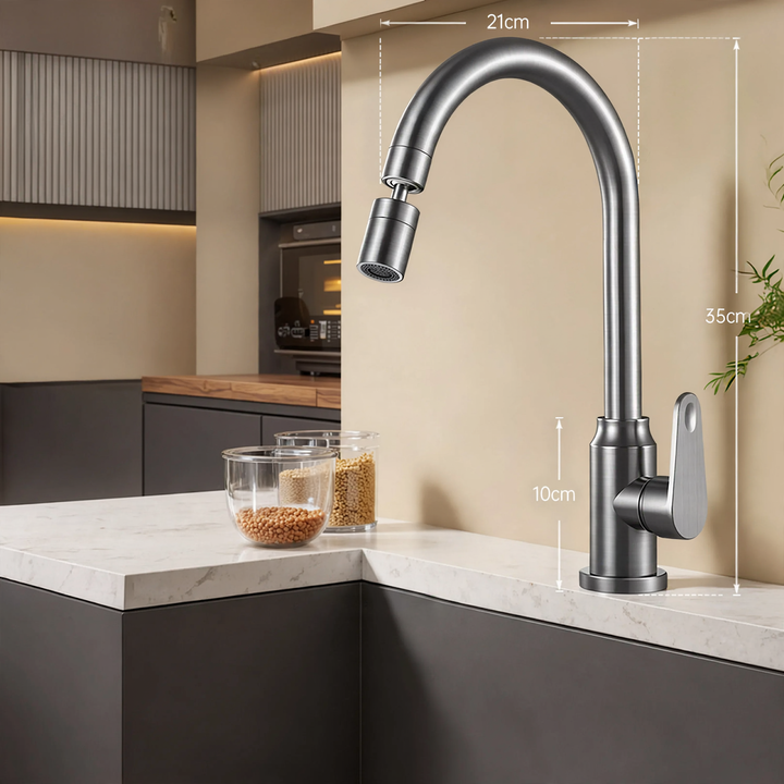 Pull-out kitchen faucet with ceramic valve