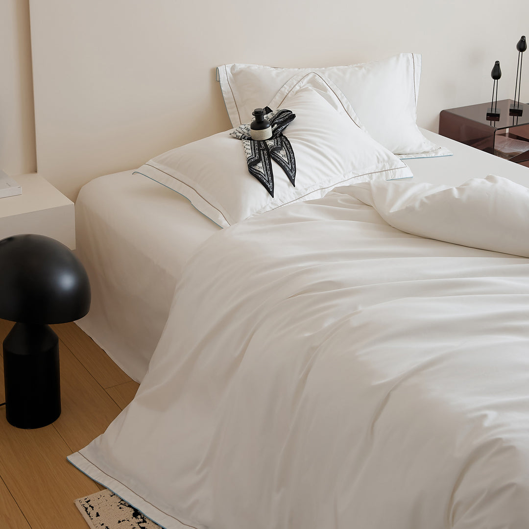 Cotton bedding set, 4-piece, Jacquard