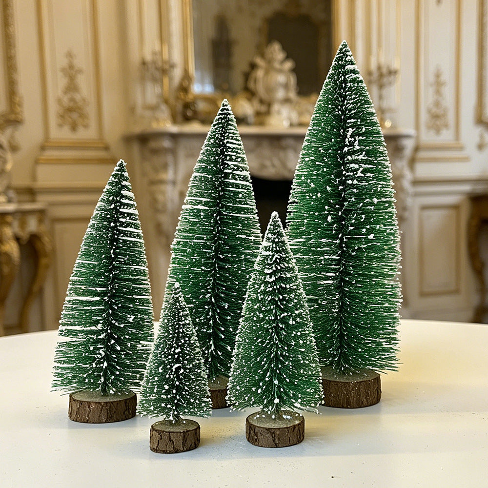 Mini Christmas tree with snow effect
