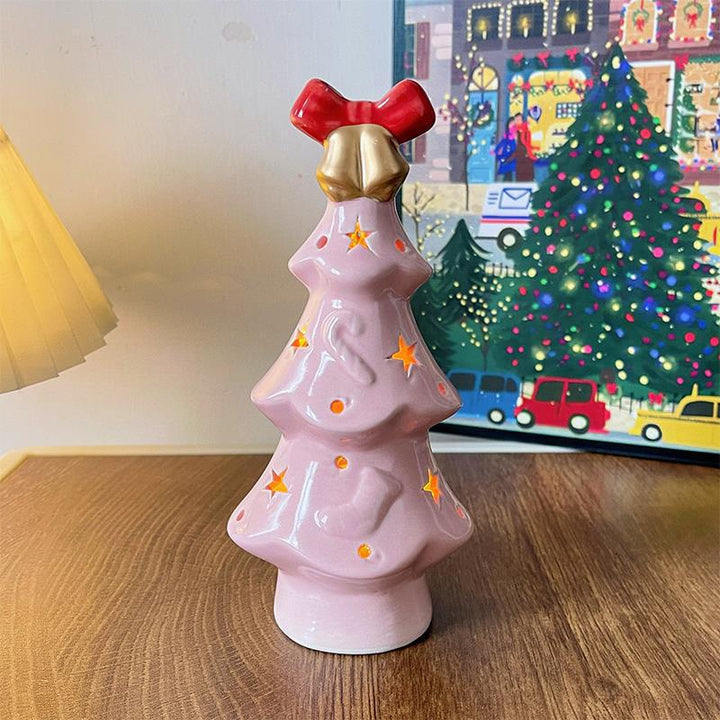 Decorative ceramic Christmas tree light
