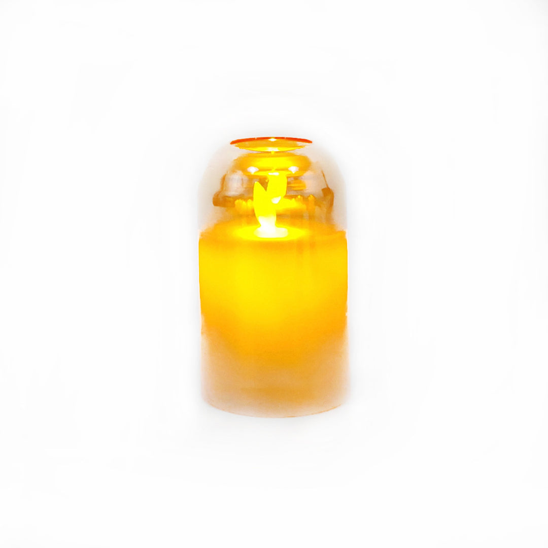LED taper candle made of paraffin with remote control