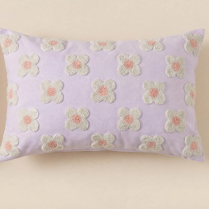Geometric lumbar pillows, 30×50 cm, tufting design