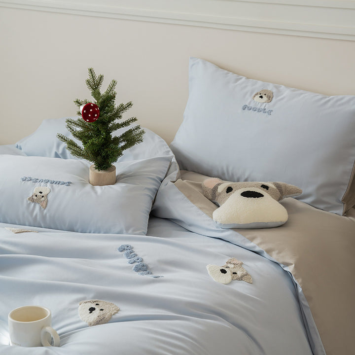 Cotton bedding set, 100, cartoon pattern, four pieces