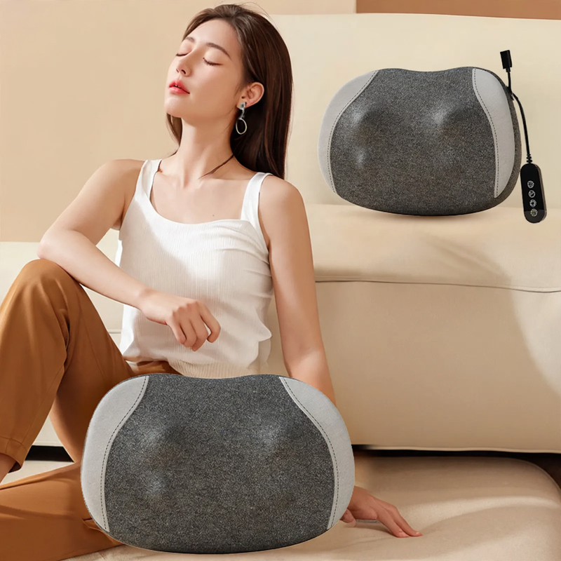Car pillow with massage function and infrared