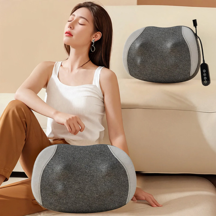 Car pillow with massage function and infrared