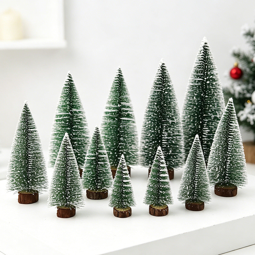 Mini Christmas tree with snow effect