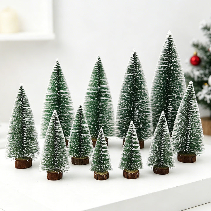 Mini Christmas tree with snow effect