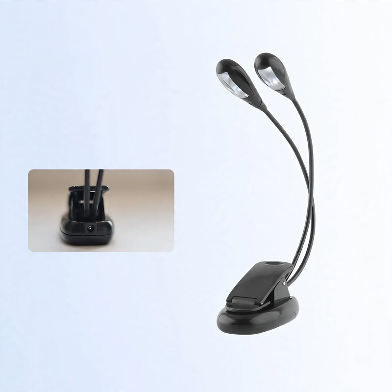LED sheet music light with clip, flexible