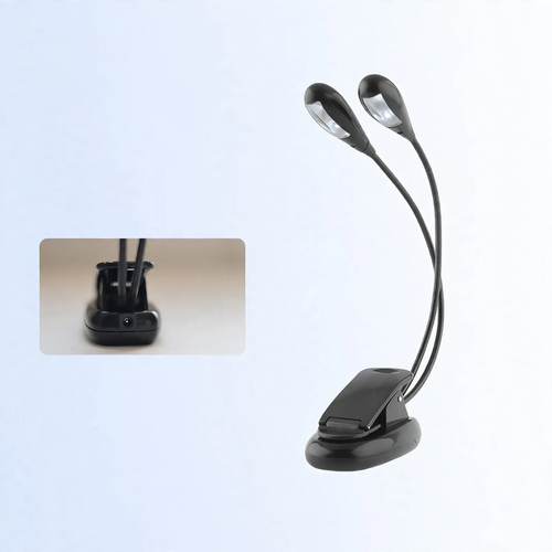 LED sheet music light with clip, flexible