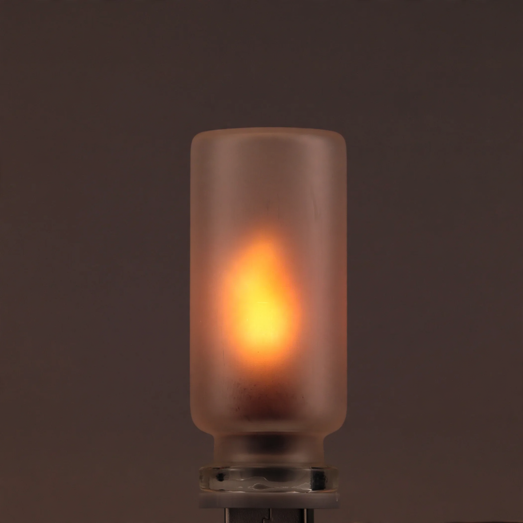 LED flame light with remote control and timer