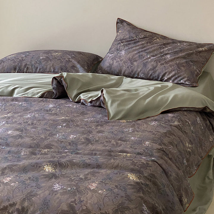 Bed linen set made of brushed long-staple cotton