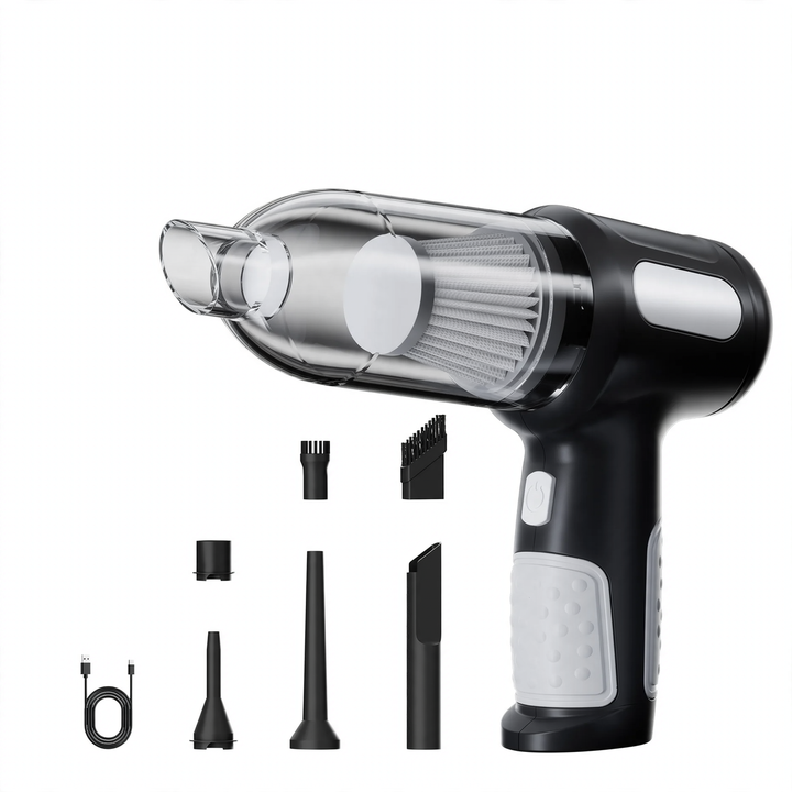 Portable car vacuum cleaner with battery