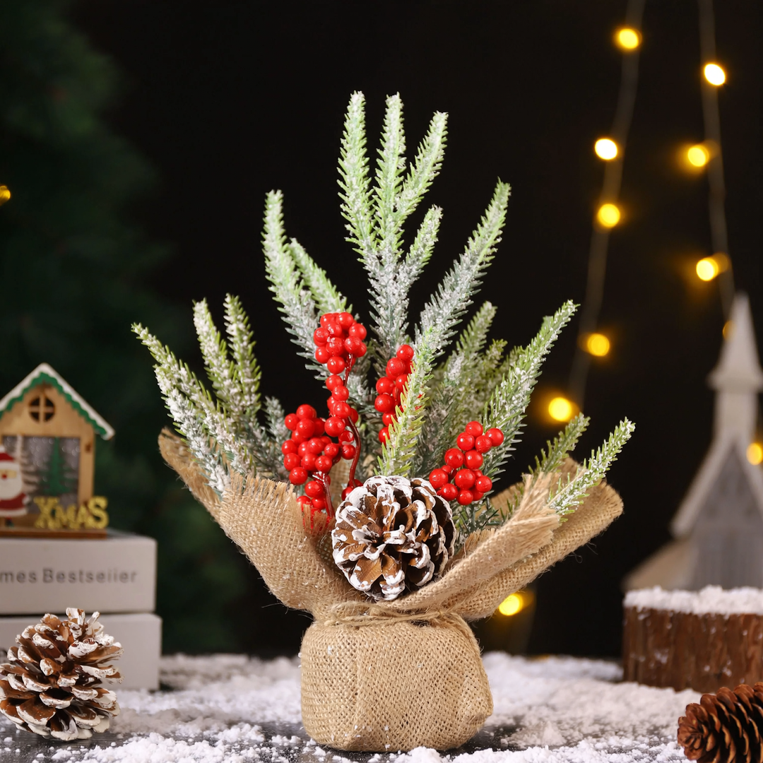 Mini Christmas tree with flocking, 45 cm