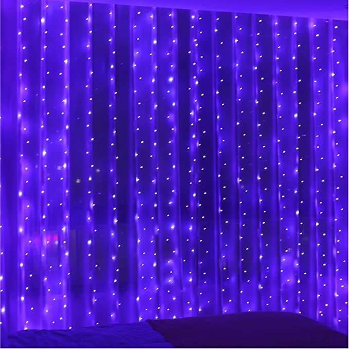 LED Copper Wire Curtain String Lights with Remote Control