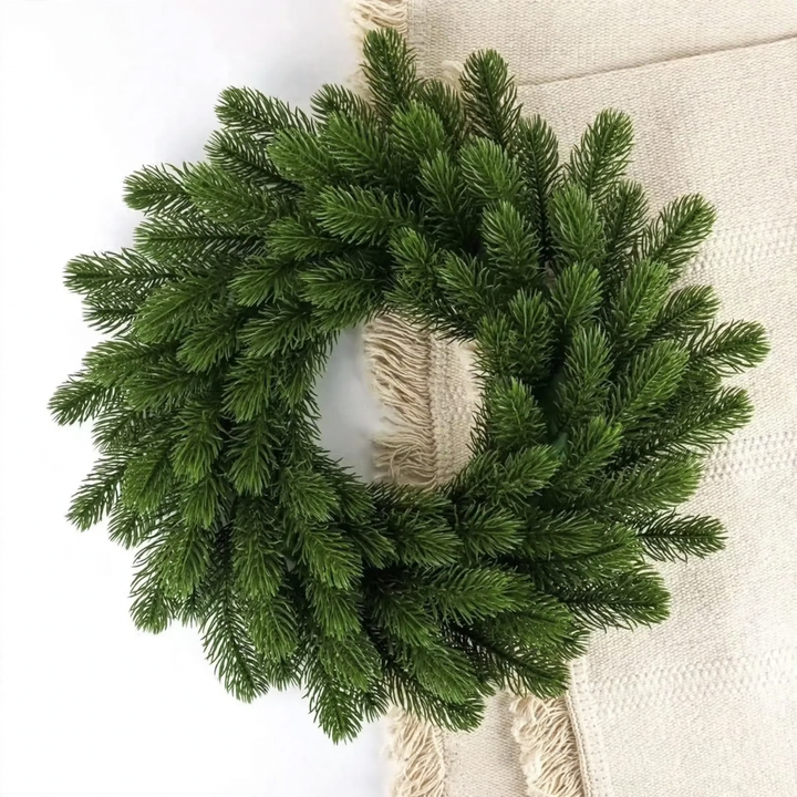 Christmas wreath made of PE plastic for the door