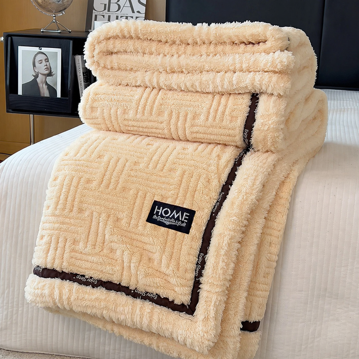 Warm Coral Fleece Blanket for Home and Office