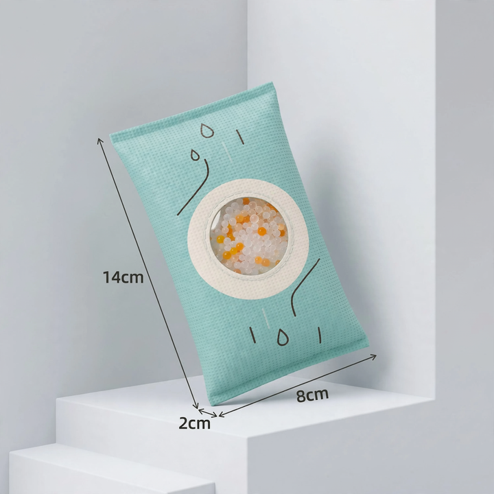 Silica gel dehumidifier bag with color indicator, 400g